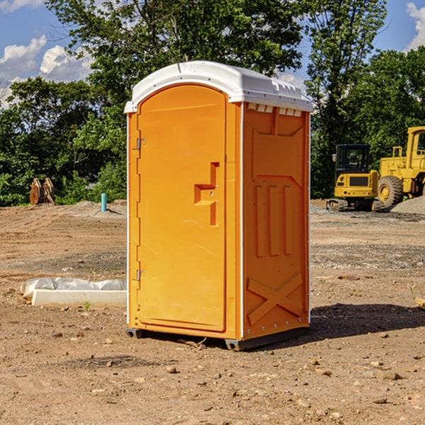 how often are the porta potties cleaned and serviced during a rental period in Mountain Ranch